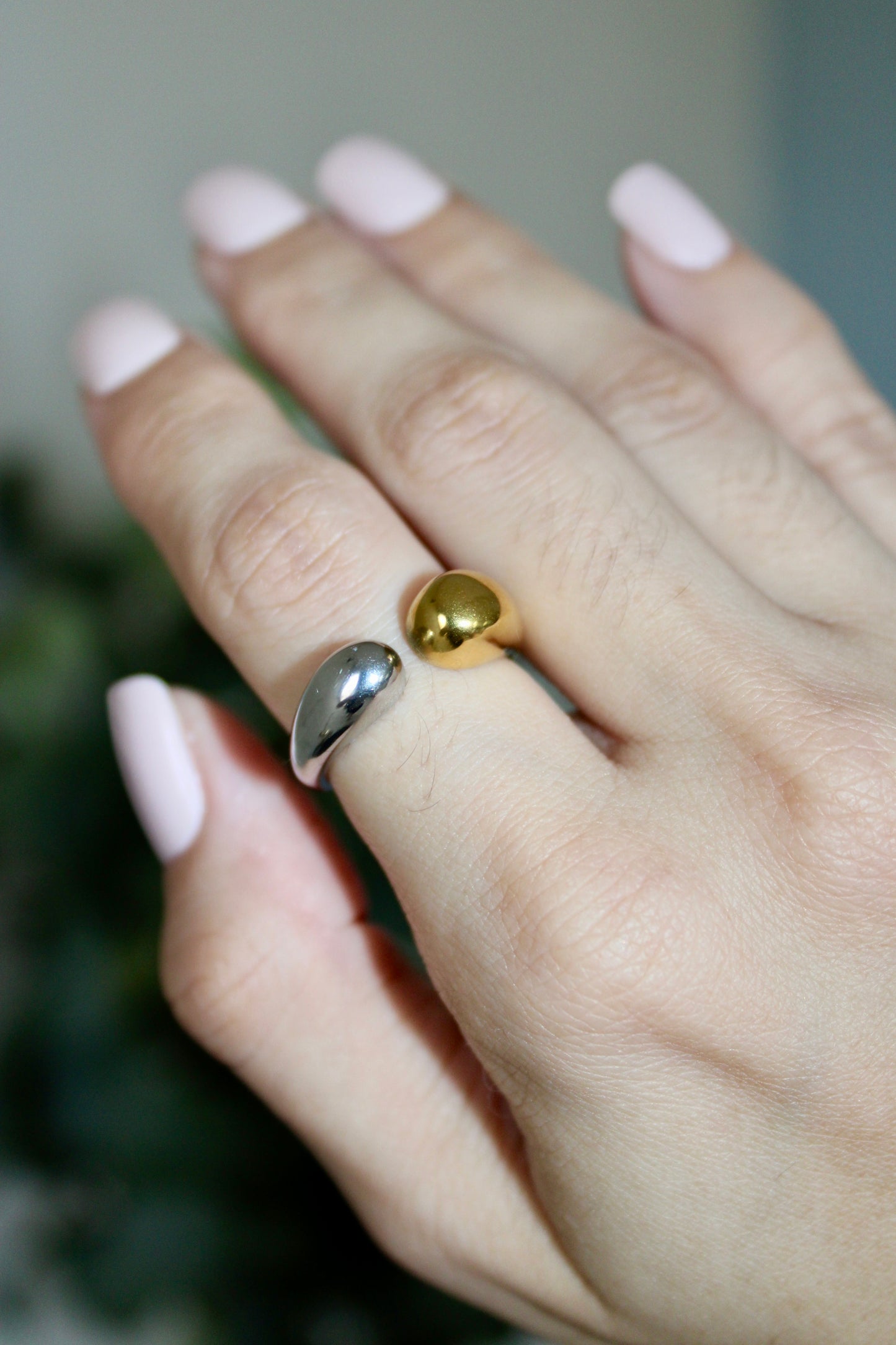 Double Tone Open Ring