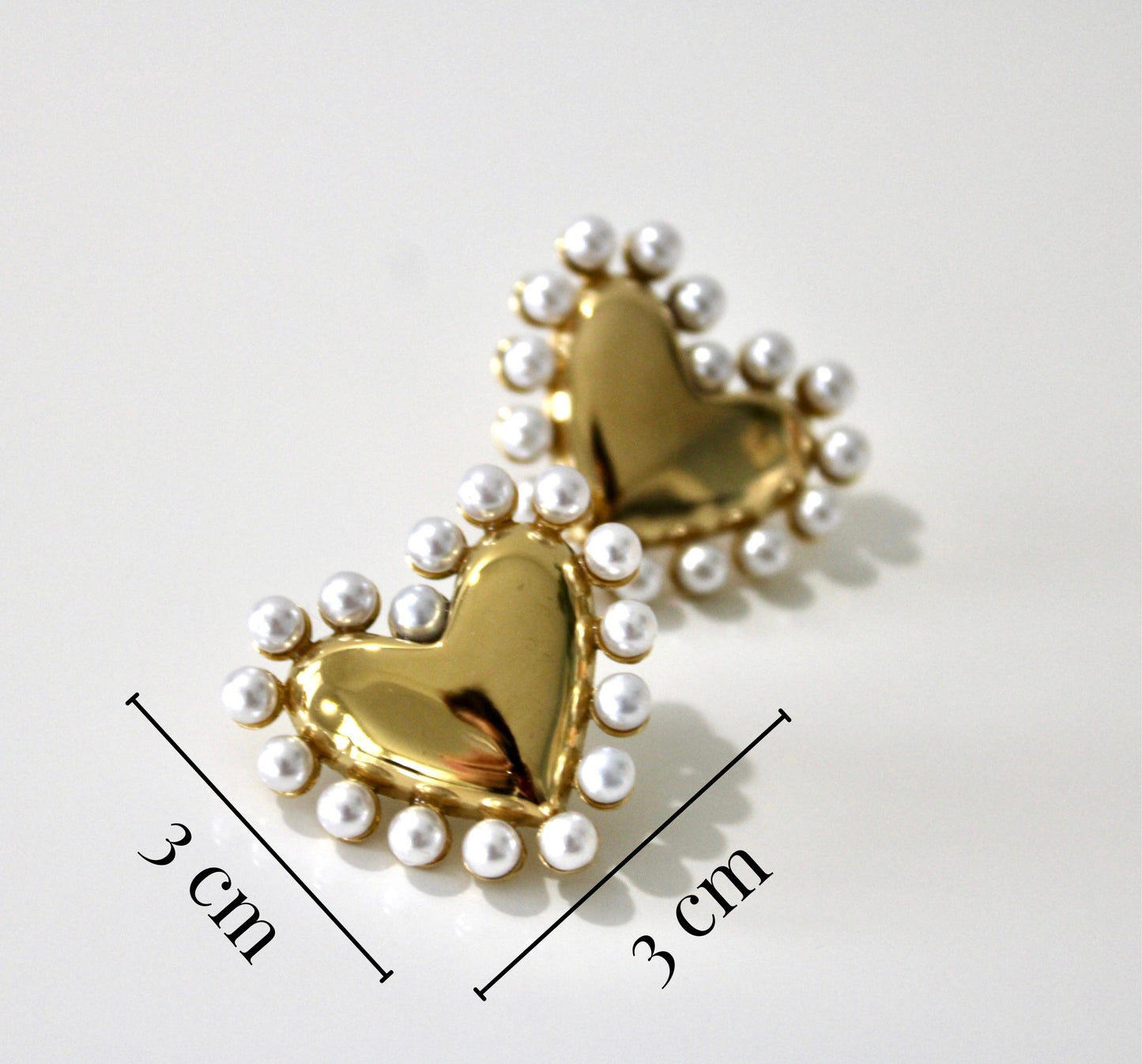 Pearl Hearts Earrings