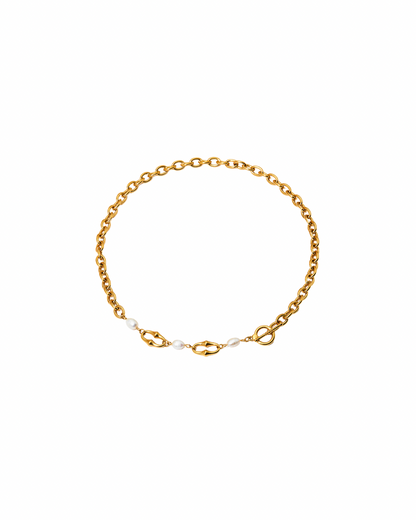 Golden Pearl Necklace