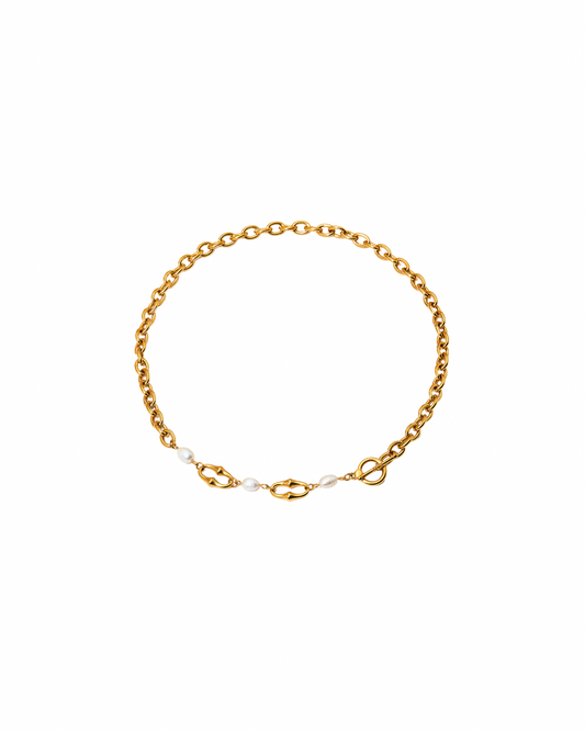 Golden Pearl Necklace