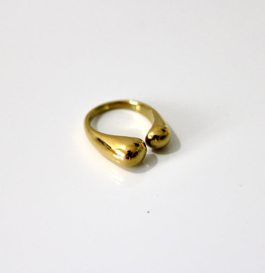 Asymmetric Open Gold Ring