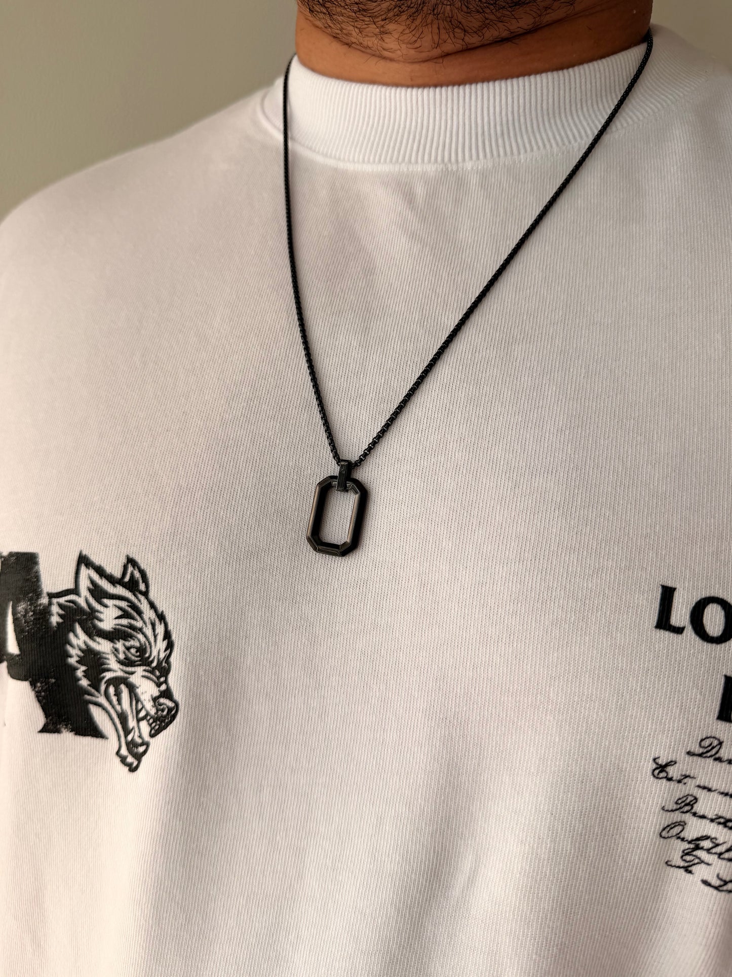 Minimalist Black Pendant Necklace