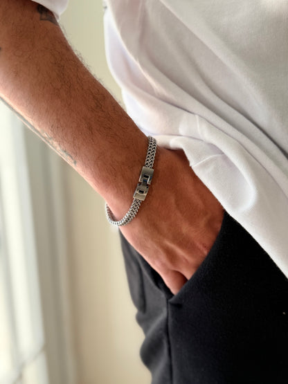 Modern Silver Mesh Bracelet