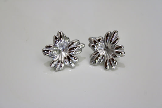 Silver Bloom Earrings