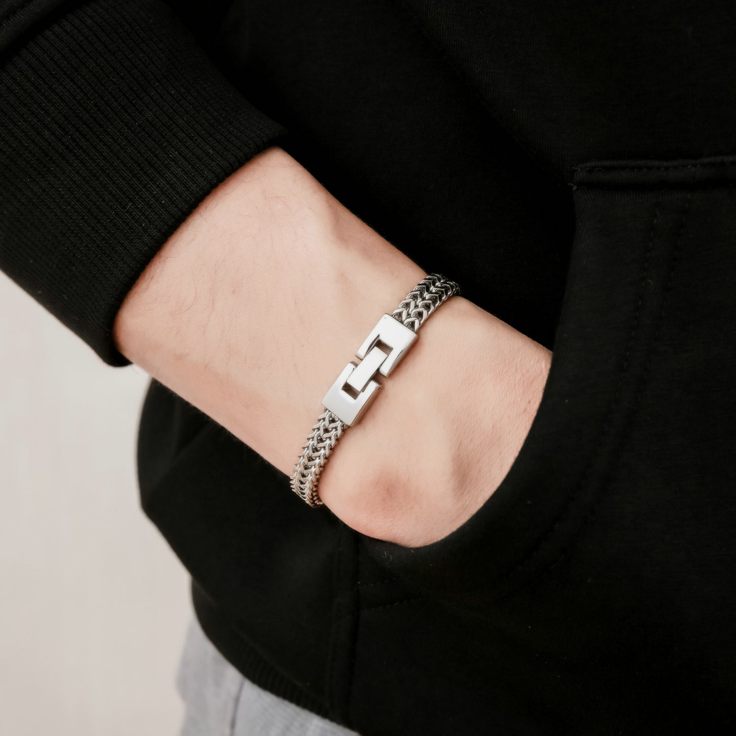Modern Silver Mesh Bracelet