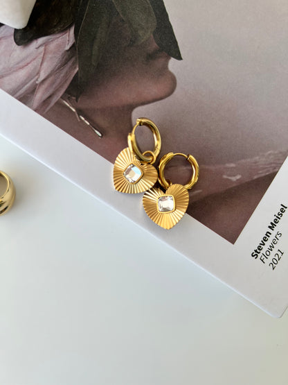 Golden Heart Earrings