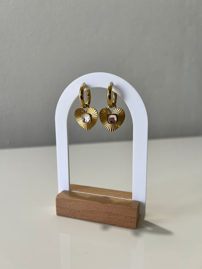 Golden Heart Earrings