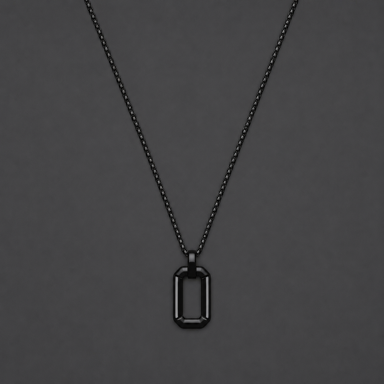 Minimalist Black Pendant Necklace