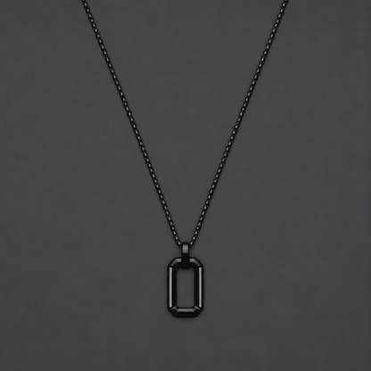 Minimalist Black Pendant Necklace