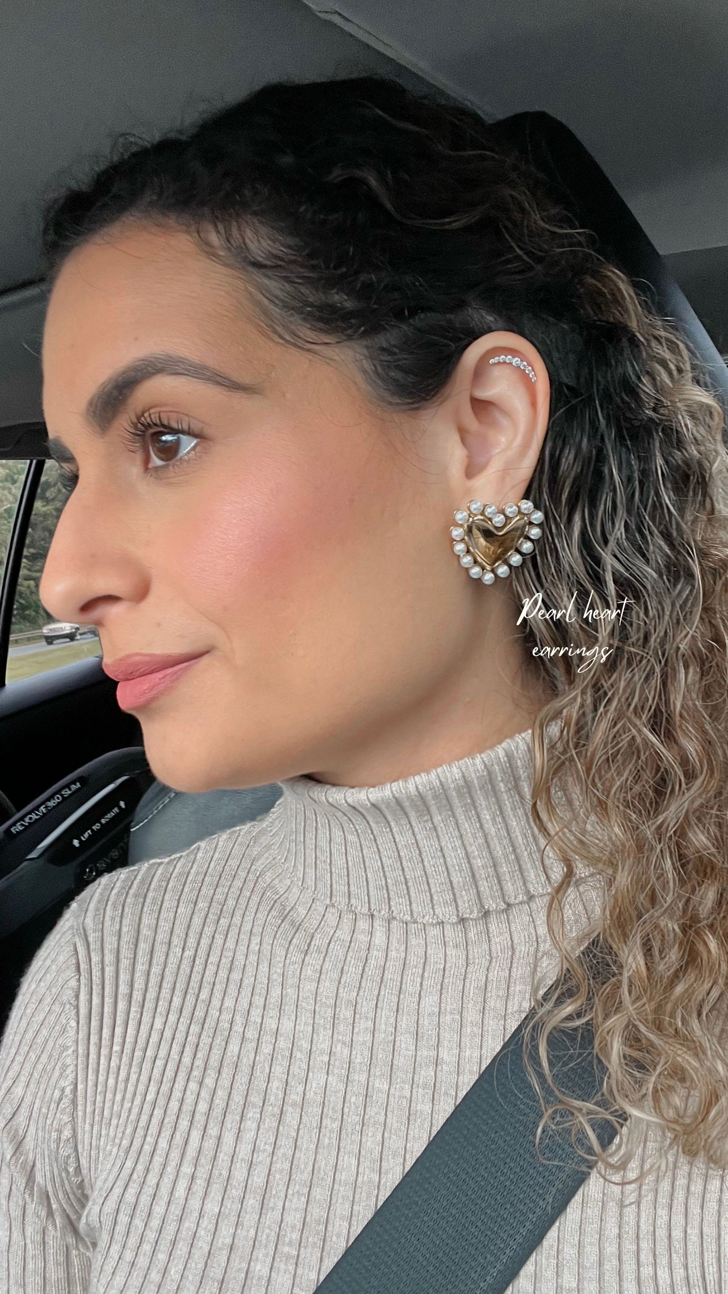 Pearl Hearts Earrings